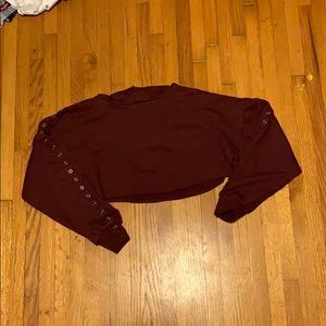A Maroon cropped hoodie!!